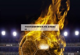 手机软件直播欧洲杯足球,手机 足球直播app
